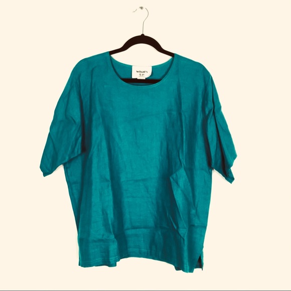 Vintage Turquoise Linen Outfit - Picture 2 of 5